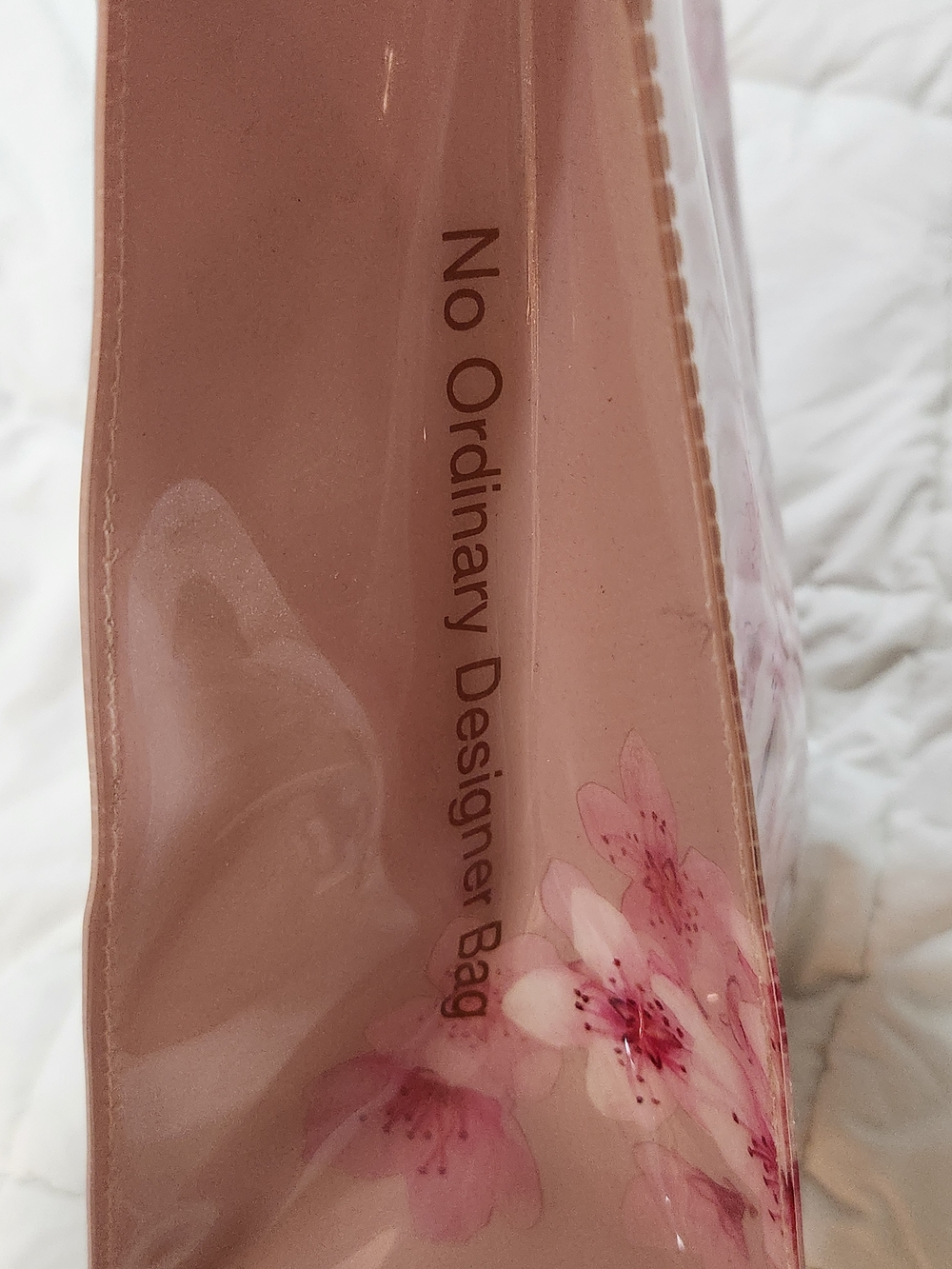 Ted Baker Pink Floral Vinyl Tote Bag - Picture 3 of 10